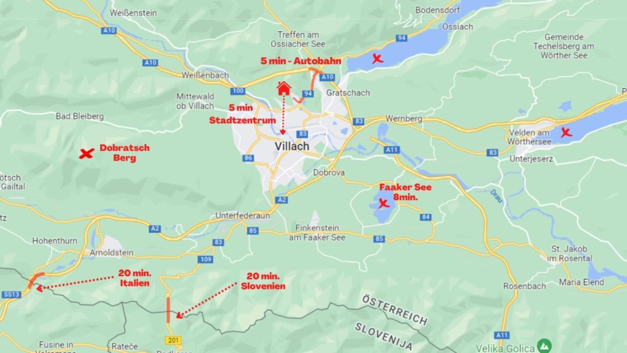 Panoramablick Exklusiv Apartman Villach Kültér fotó